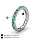 4 - Gracie 1.10 ctw Emerald (2.70 mm) Women Eternity Band 