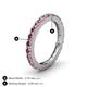 4 - Gracie 1.10 ctw Pink Tourmaline (2.70 mm) Women Eternity Band 