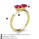 4 - Tanya Oval & Cushion Shape Ruby 2 Stone Duo Ring 