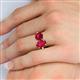 5 - Tanya Oval & Cushion Shape Ruby 2 Stone Duo Ring 