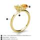 4 - Tanya Oval Shape Yellow Sapphire & Cushion Shape Citrine 2 Stone Duo Ring 