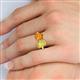 5 - Tanya Oval Shape Yellow Sapphire & Cushion Shape Citrine 2 Stone Duo Ring 