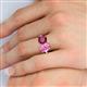 5 - Tanya Oval Shape Pink Sapphire & Cushion Shape Rhodolite Garnet 2 Stone Duo Ring 