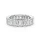 1 - Hailey 5.00 ctw Emerald Shape Lab Grown Diamonds (4x3 mm) Eternity Band 