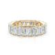 1 - Hailey 5.00 ctw Emerald Shape Lab Grown Diamonds (4x3 mm) Eternity Band 