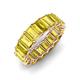 3 - Victoria 6x4 mm Emerald Cut Yellow Sapphire Eternity Band 