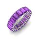 3 - Victoria 6x4 mm Emerald Cut Amethyst Eternity Band 