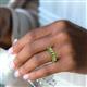 6 - Victoria 5x3 mm Emerald Cut Peridot Eternity Band 