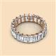 4 - Victoria 5x3 mm Emerald Cut Lab Grown Diamond Eternity Band 