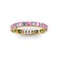 2 - Allie Pink Sapphire and Diamond Eternity Band 