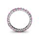4 - Allie Pink Sapphire and Diamond Eternity Band 