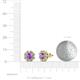 3 - Fleur 2.24 ctw Amethyst and Lab Grown Diamond Floral Halo Stud Earrings 