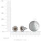 3 - Fleur 2.40 ctw Smoky Quartz and Lab Grown Diamond Floral Halo Stud Earrings 