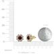 3 - Fleur 2.60 ctw Red Garnet and Lab Grown Diamond Floral Halo Stud Earrings 