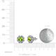 3 - Fleur 2.40 ctw Peridot and Lab Grown Diamond Floral Halo Stud Earrings 