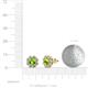 3 - Fleur 2.40 ctw Peridot and Lab Grown Diamond Floral Halo Stud Earrings 