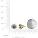 3 - Fleur 2.24 ctw Iolite and Lab Grown Diamond Floral Halo Stud Earrings 