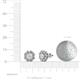 3 - Fleur 2.70 ctw White Sapphire and Lab Grown Diamond Floral Halo Stud Earrings 