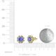 3 - Fleur 2.40 ctw Tanzanite and Lab Grown Diamond Floral Halo Stud Earrings 