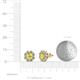 3 - Fleur 2.70 ctw Yellow Sapphire and Lab Grown Diamond Floral Halo Stud Earrings 