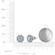 3 - Fleur 2.24 ctw Aquamarine and Lab Grown Diamond Floral Halo Stud Earrings 