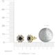 3 - Fleur 2.80 ctw Black Diamond and Lab Grown Diamond Floral Halo Stud Earrings 