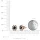 3 - Fleur 2.80 ctw Black Diamond and Lab Grown Diamond Floral Halo Stud Earrings 