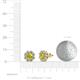 3 - Fleur 2.40 ctw Yellow Diamond and Lab Grown Diamond Floral Halo Stud Earrings 