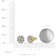 3 - Fleur 2.40 ctw Lab Grown Diamond Floral Halo Stud Earrings 