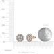 3 - Fleur 2.40 ctw Lab Grown Diamond Floral Halo Stud Earrings 