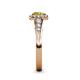 6 - Kallista Signature Yellow Sapphire and Diamond Halo Engagement Ring 