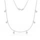 1 - Zuria 0.60 ctw Lab Grown Diamonds (6 stn/3mm) Women Drop Station Necklace 