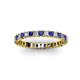 2 - Allie 2.50 mm Blue Sapphire and Diamond Eternity Band 