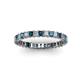 2 - Allie 2.50 mm Blue and White Diamond Eternity Band 