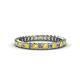 3 - Allie 2.50 mm Yellow Sapphire and Diamond Eternity Band 
