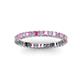 2 - Allie 2.00 mm Pink Sapphire and Diamond Eternity Band 