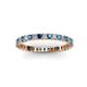 2 - Allie 2.00 mm Blue and White Diamond Eternity Band 