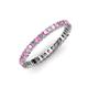 3 - Allie 2.00 mm Pink Sapphire and Diamond Eternity Band 