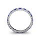 4 - Allie 2.50 mm Blue Sapphire and Diamond Eternity Band 