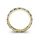 4 - Allie 2.50 mm Blue and White Diamond Eternity Band 