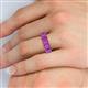 5 - Victoria 6x4 mm Emerald Cut Amethyst Eternity Band 