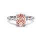 1 - Laila 2.11 ctw Morganite Oval Shape (9x7 mm) Hidden Halo Engagement Ring 