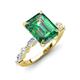 3 - Laila 3.44 ctw Created Alexandrite Emerald Shape (9x7 mm) Hidden Halo Engagement Ring 