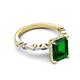 4 - Laila 2.48 ctw Created Emerald (9x7 mm) Emerald Shape Hidden Halo Engagement Ring 