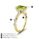 5 - Laila 2.93 ctw Peridot Emerald Shape (9x7 mm) Hidden Halo Engagement Ring 