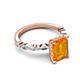 4 - Laila 2.73 ctw Citrine Emerald Shape (9x7 mm) Hidden Halo Engagement Ring 