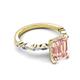 4 - Laila 2.73 ctw Morganite Emerald Shape (9x7 mm) Hidden Halo Engagement Ring 