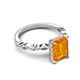 4 - Laila 2.73 ctw Citrine Emerald Shape (9x7 mm) Hidden Halo Engagement Ring 