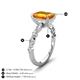 5 - Laila 2.73 ctw Citrine Emerald Shape (9x7 mm) Hidden Halo Engagement Ring 