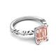 4 - Laila 2.73 ctw Morganite Emerald Shape (9x7 mm) Hidden Halo Engagement Ring 